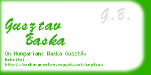 gusztav baska business card